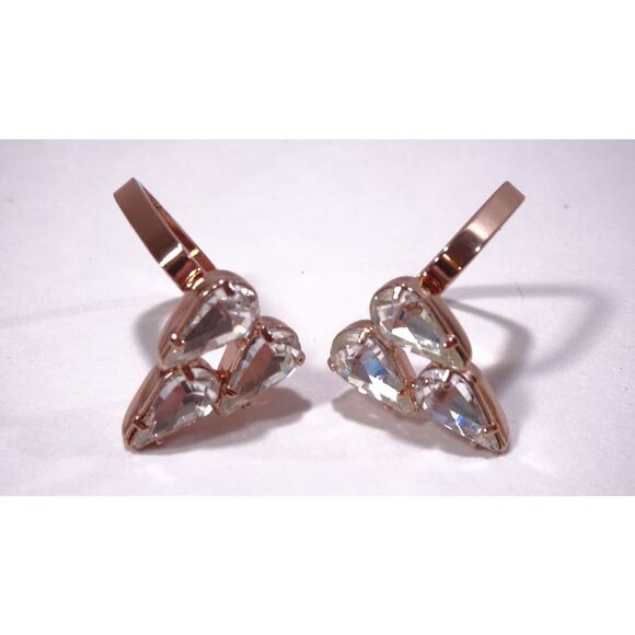 Joomi Lim Women's Rose Gold Swarovski Gemstone Tear Ring Sz 6 NWOT 120 - Picture 4 of 8
